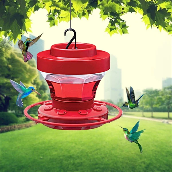 Hanging Hummingbird Feeder with Bee-Proof Design and Ant Guard – 16 Ounce Capacity 0