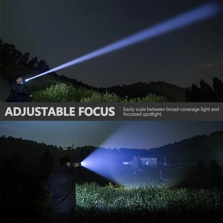 High Lumens Rechargeable Flashlight with XHP 50 LED – 90,000 Lumens, Waterproof, and Zoom Function 4