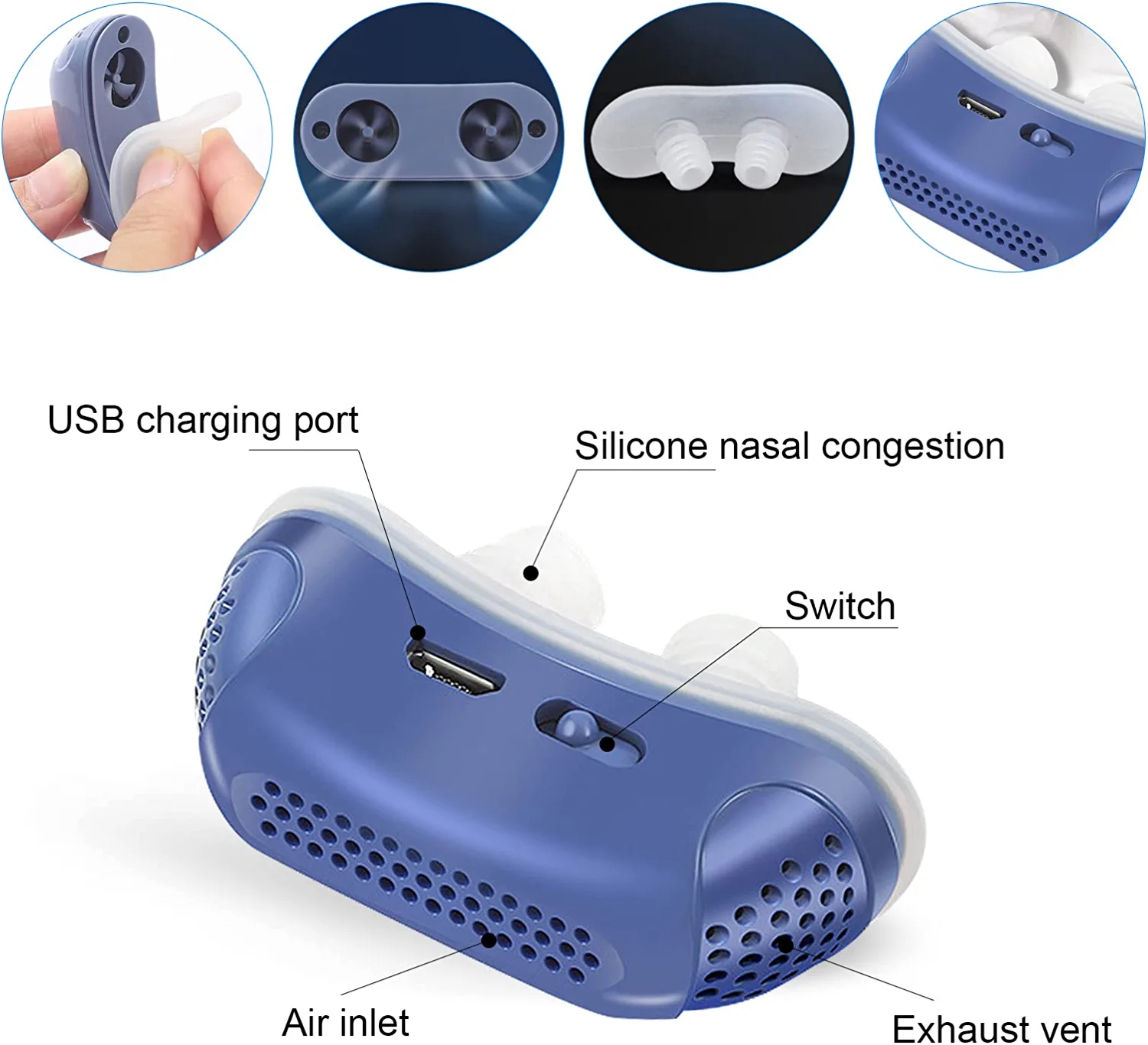 Micro CPAP Sleep Apnea Machine – Portable Anti-Snoring Device with No Mask Required 1