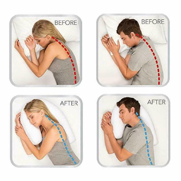 Orthopedic Side Sleeper Pillow with Ear Hole – Supportive and Comfortable for Back Pain Relief 3