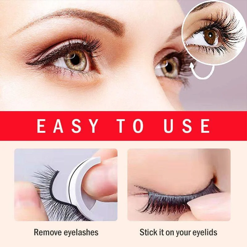 Premium Reusable Self-Adhesive Eyelashes – Natural Look, Quick Application, and No Glue Required 6