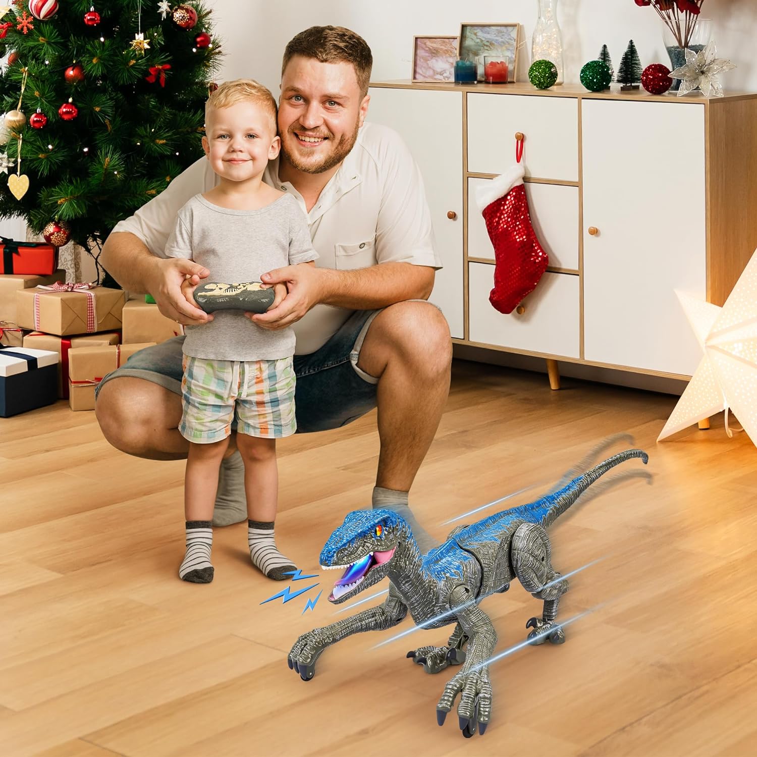 Remote Control Velociraptor Toy with Realistic Movements and Sounds – Interactive Dinosaur for Kids 6