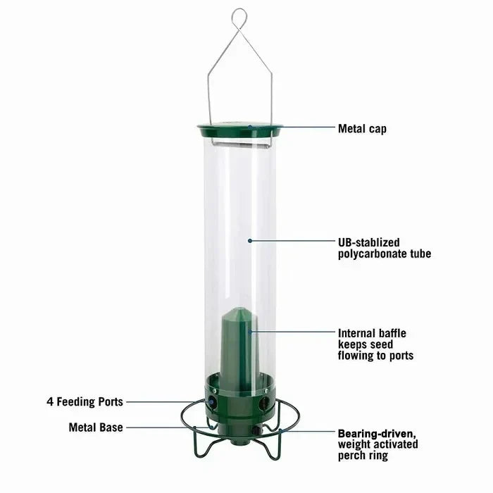 Squirrel-Proof Hanging Bird Feeder with Rotating Perch – Durable Metal Design for Wild Birds and Easy Filling 7