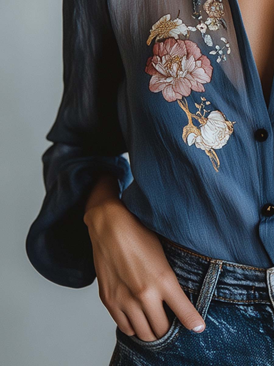 Stylish Women's Boho Floral Blouse - Summer Tops for Women 5