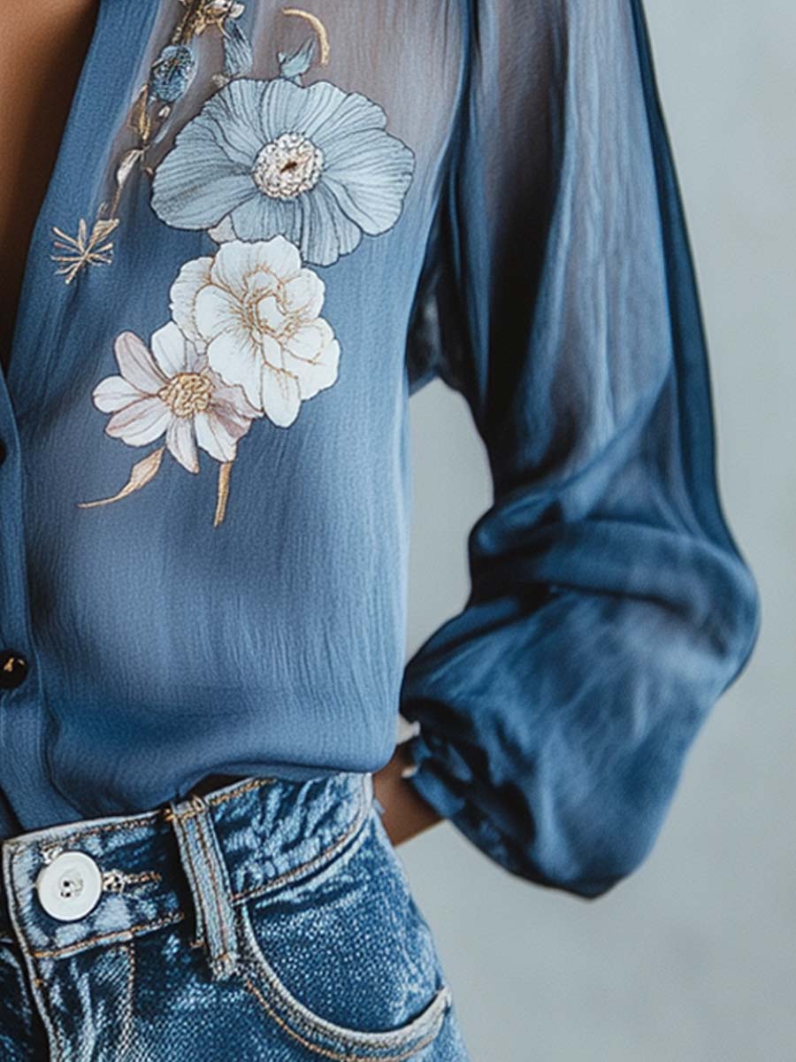 Stylish Women's Boho Floral Blouse - Summer Tops for Women 6