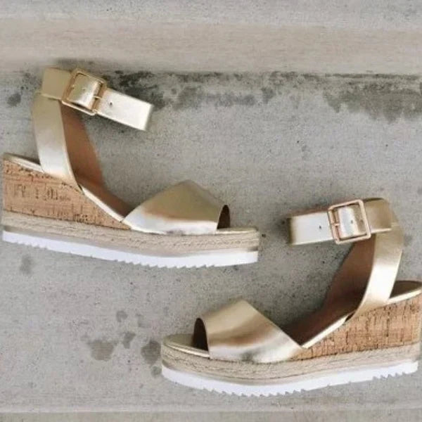 Stylish Women's Wedge Sandals with Adjustable Straps 5