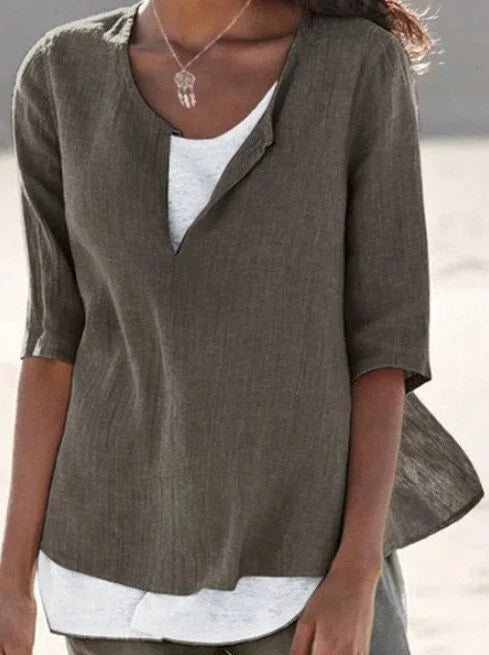 Stylish Womens Blouse - Flattering Layered Summer Top 0