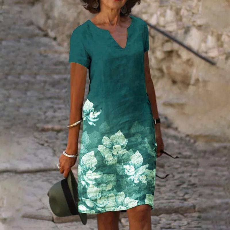 Women's Mini Dress Floral Pattern 1