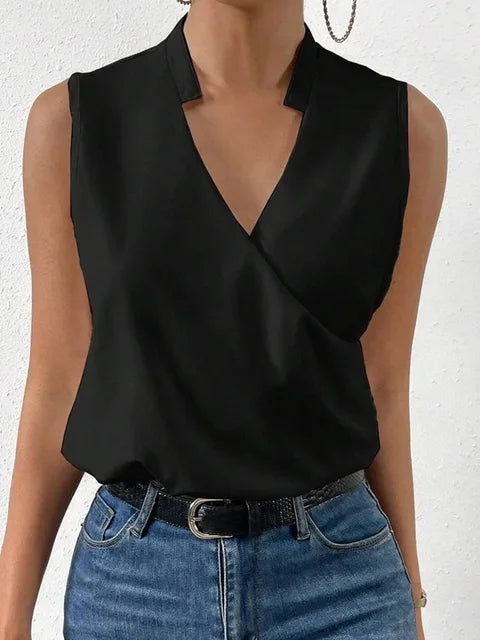 Women's V-Neck Summer Top - Casual Going Out Blouse 4