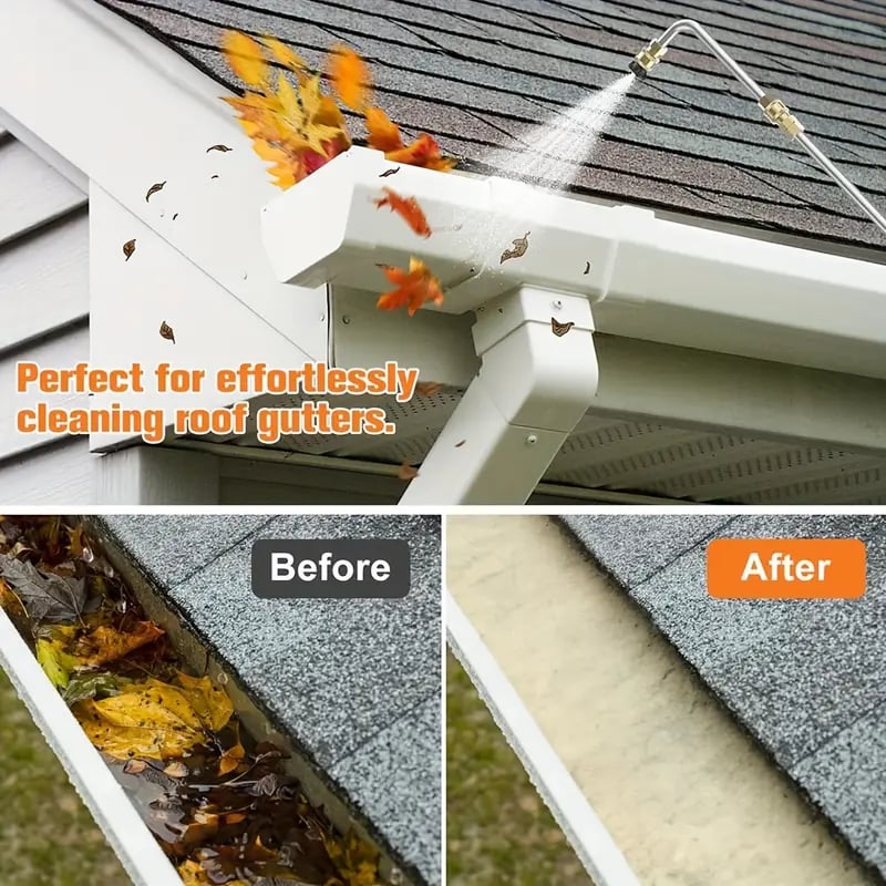 4000 PSI Telescoping Pressure Washer Wand Set for Gutter and Roof Cleaning – 8-10 Feet Extension 3