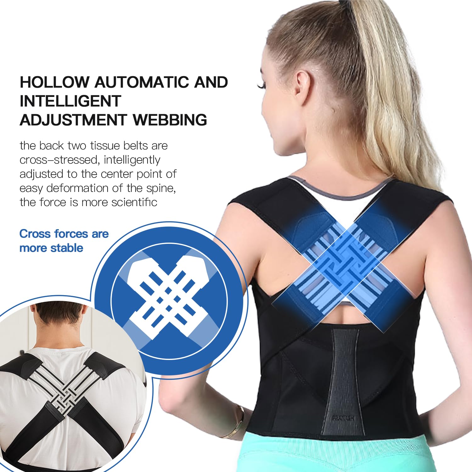 Adjustable Back Posture Corrector for Improved Spinal Alignment – Unisex Design, Comfortable Fit 2