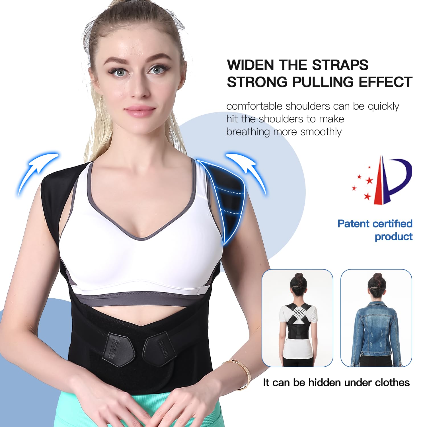 Adjustable Back Posture Corrector for Improved Spinal Alignment – Unisex Design, Comfortable Fit 3