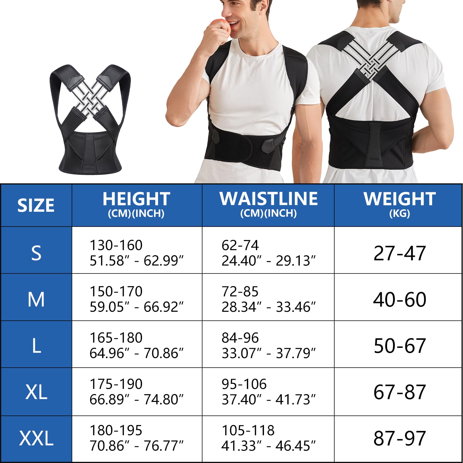 Adjustable Back Posture Corrector for Improved Spinal Alignment – Unisex Design, Comfortable Fit 5