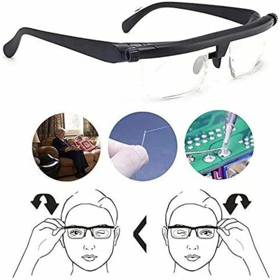 Adjustable Focus Glasses for Near and Far Vision – Lightweight, Customizable Lenses 1