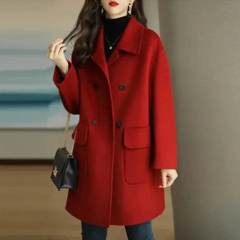 Bonjour Melbourne-Demi - Comfortable Mid-Length Wool Overcoat