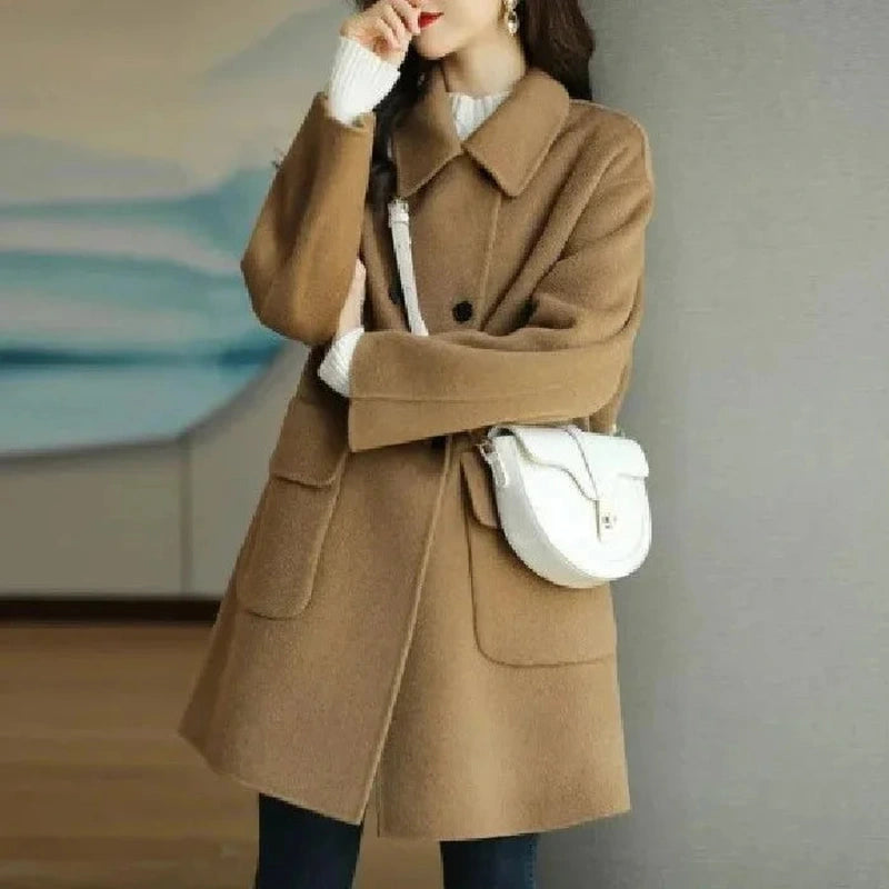 Bonjour Melbourne-Demi - Comfortable Mid-Length Wool Overcoat