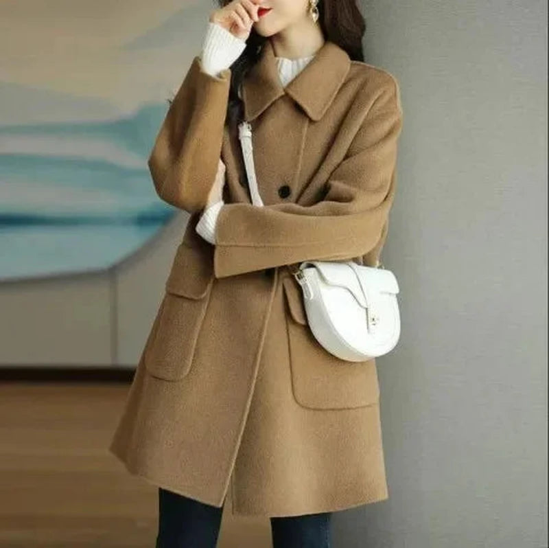 Bonjour Melbourne-Demi - Comfortable Mid-Length Wool Overcoat