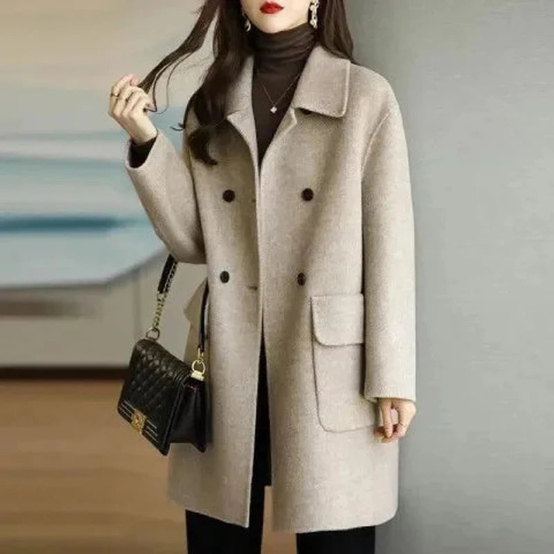 Bonjour Melbourne-Demi - Comfortable Mid-Length Wool Overcoat