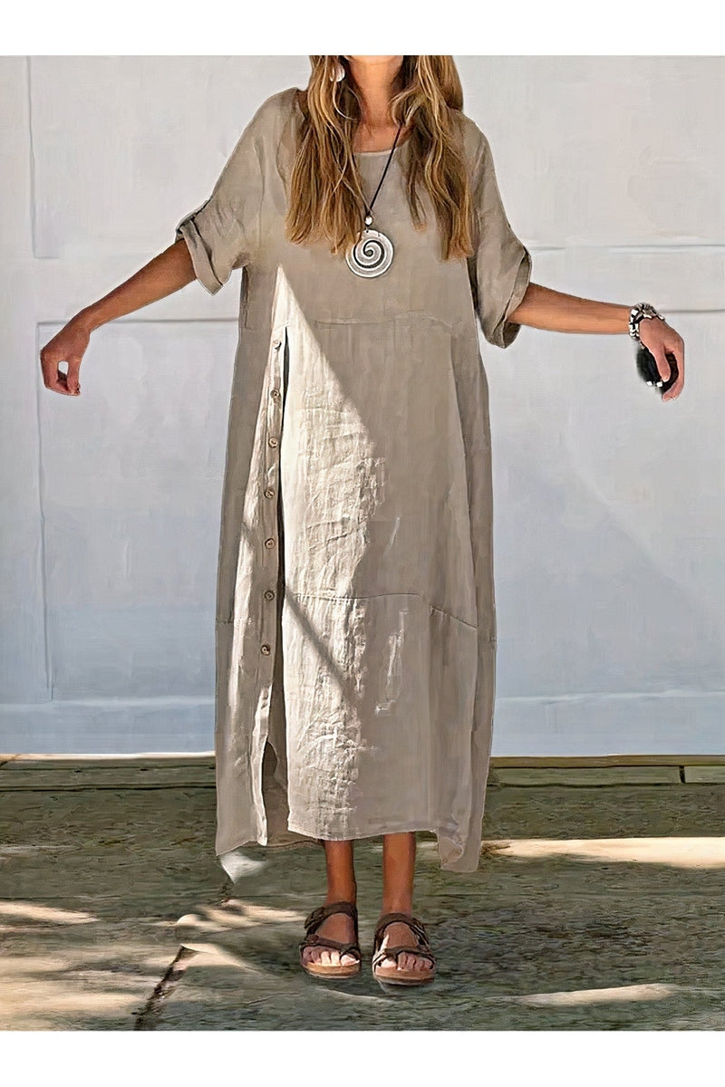 Bonjour Melbourne Dress Women's Ema Casual Long Linen Dress