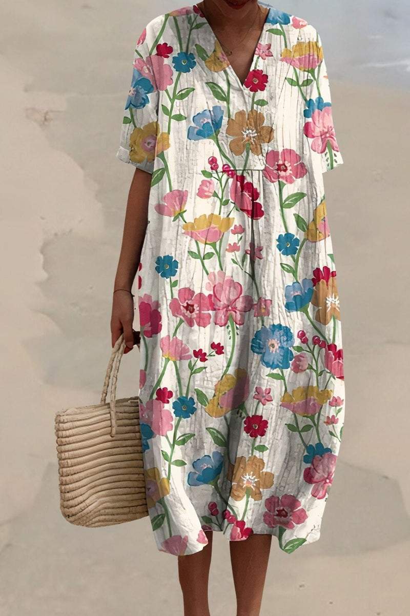 Bonjour Melbourne Dresses_W Summer Dress with Flattering Pattern | Lila