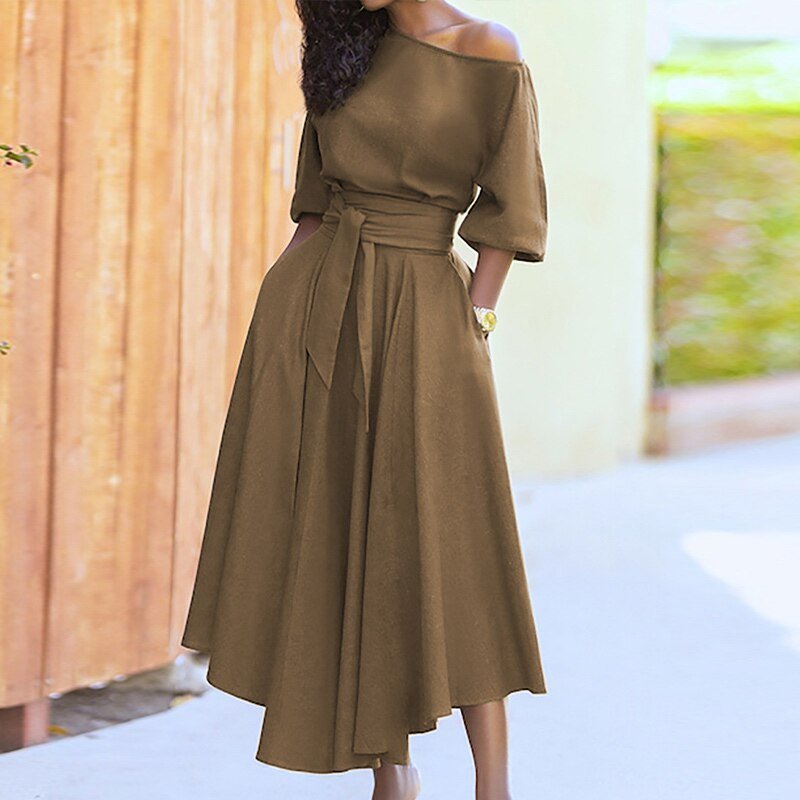 Bonjour MelbourneWomen's DressesEco-Friendly Women's Tie-Waist A-Line Summer Dress 