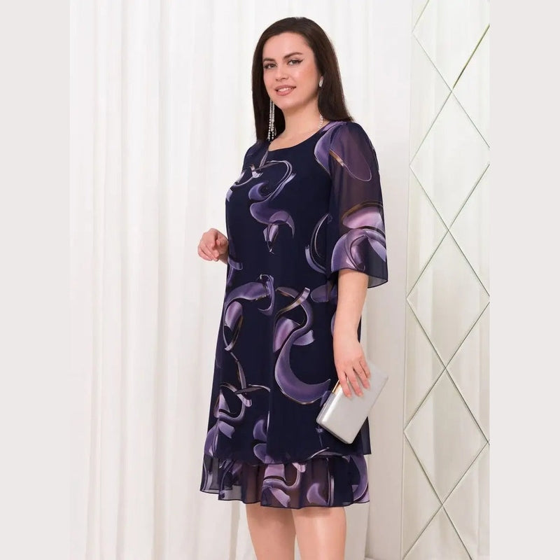 Bonjour MelbournePlus Size DressesElegant Plus Size Swirl Dress - Perfect for Summer Events 