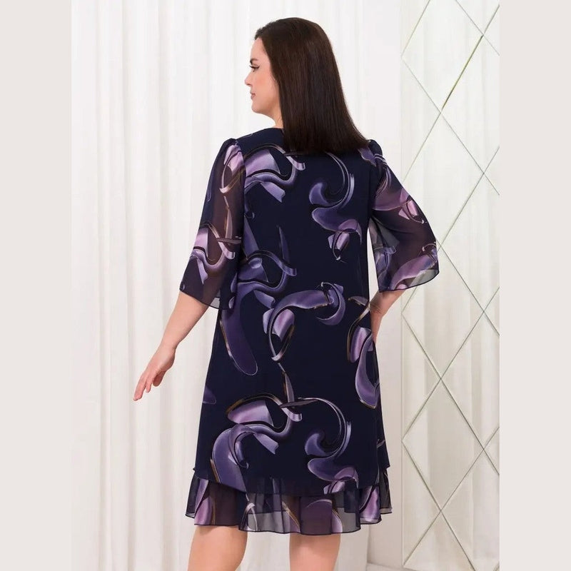 Bonjour MelbournePlus Size DressesElegant Plus Size Swirl Dress - Perfect for Summer Events 