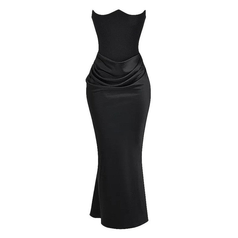 Bonjour MelbourneWomen's DressesElegant Women's Long Satin Maxi Dress for Formal Events 
