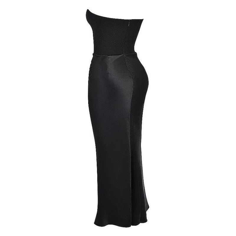 Bonjour MelbourneWomen's DressesElegant Women's Long Satin Maxi Dress for Formal Events 