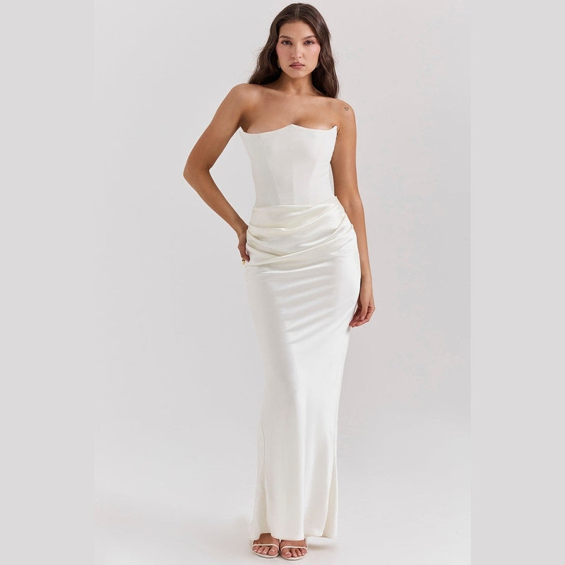 Bonjour MelbourneWomen's DressesElegant Women's Long Satin Maxi Dress for Formal Events 