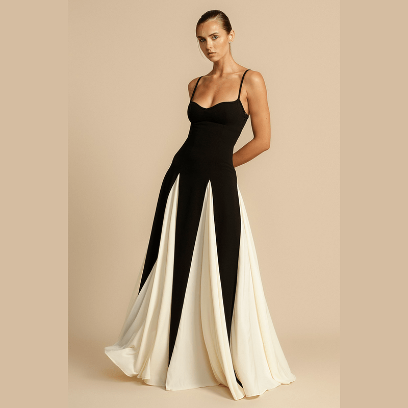 Bonjour MelbourneWomen’s DressesElegant Women's Maxi Dress - Heart-Shaped Neckline, Sapphire 