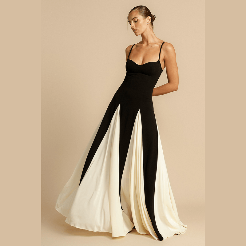 Bonjour MelbourneWomen’s DressesElegant Women's Maxi Dress - Heart-Shaped Neckline, Sapphire 