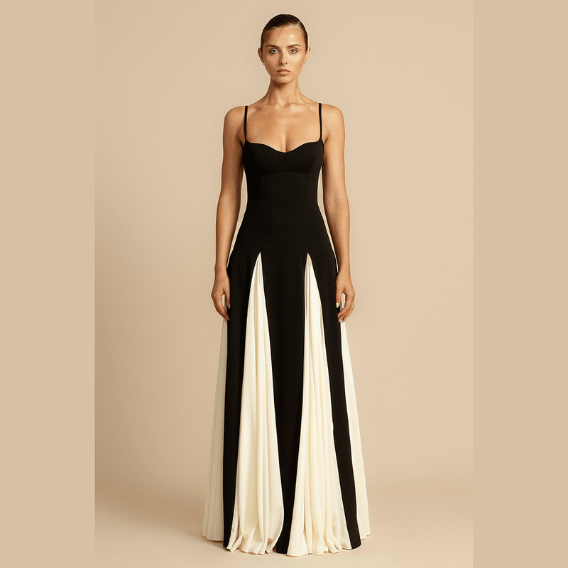 Bonjour MelbourneWomen’s DressesElegant Women's Maxi Dress - Heart-Shaped Neckline, Sapphire 