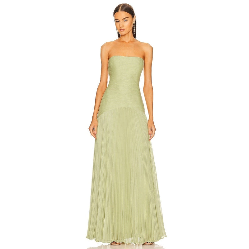 Bonjour MelbourneWomen's DressesElegant Women's Maxi Dress - Sleeveless Pistachio Green 