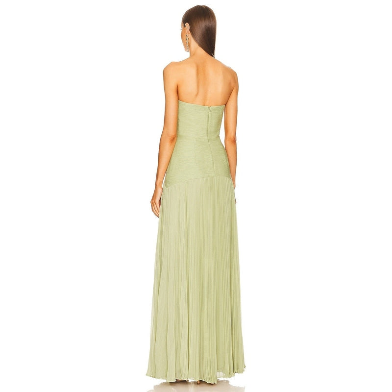 Bonjour MelbourneWomen's DressesElegant Women's Maxi Dress - Sleeveless Pistachio Green 