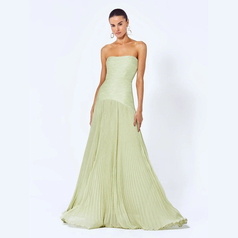 Bonjour MelbourneWomen's DressesElegant Women's Maxi Dress - Sleeveless Pistachio Green 