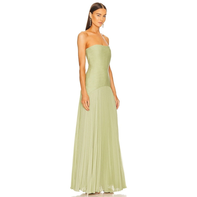 Bonjour MelbourneWomen's DressesElegant Women's Maxi Dress - Sleeveless Pistachio Green 