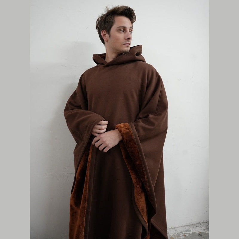 Bonjour MelbourneHoodiesLuxurious Fleece Hooded Poncho for Unmatched Comfort 