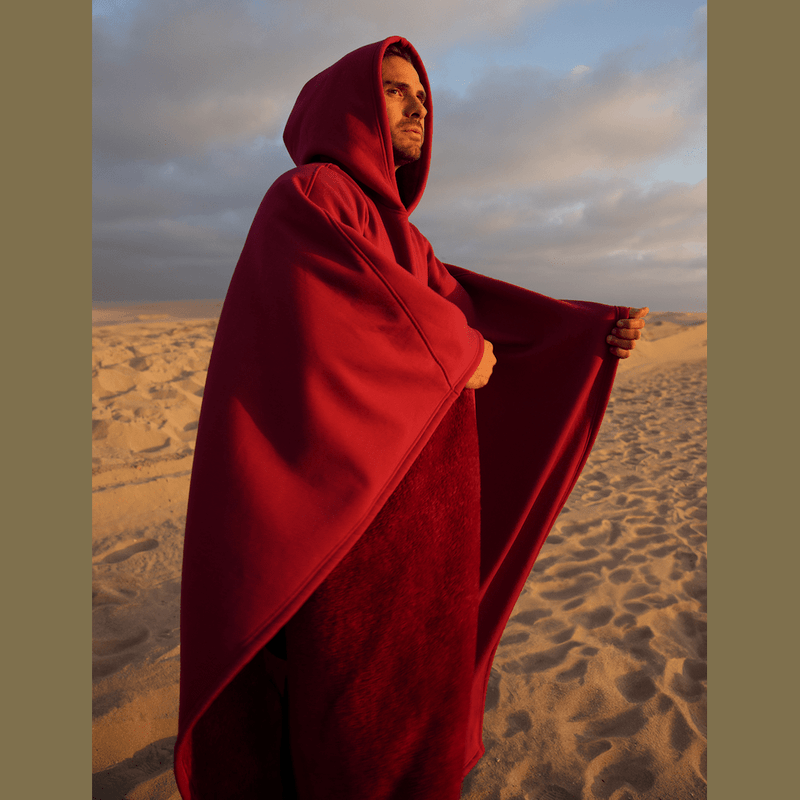 Bonjour MelbourneHoodiesLuxurious Fleece Hooded Poncho for Unmatched Comfort 