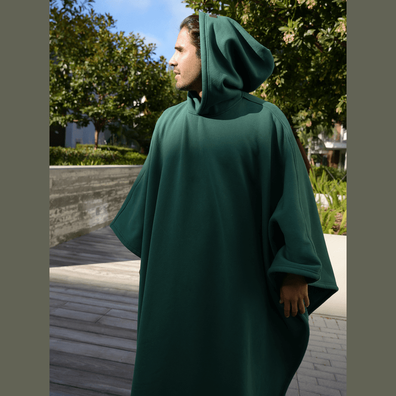 Bonjour MelbourneHoodiesLuxurious Fleece Hooded Poncho for Unmatched Comfort 