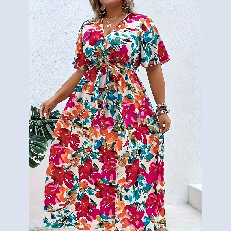 Bonjour MelbourneCasual DressesPlus Size Floral Summer Dress for Women - Effortless Elegance 