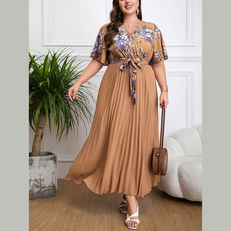 Bonjour MelbourneWomen's Plus Size DressesPlus Size Women's Belted Formal Dress - Fleur Collection 