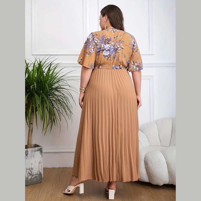 Bonjour MelbourneWomen's Plus Size DressesPlus Size Women's Belted Formal Dress - Fleur Collection 