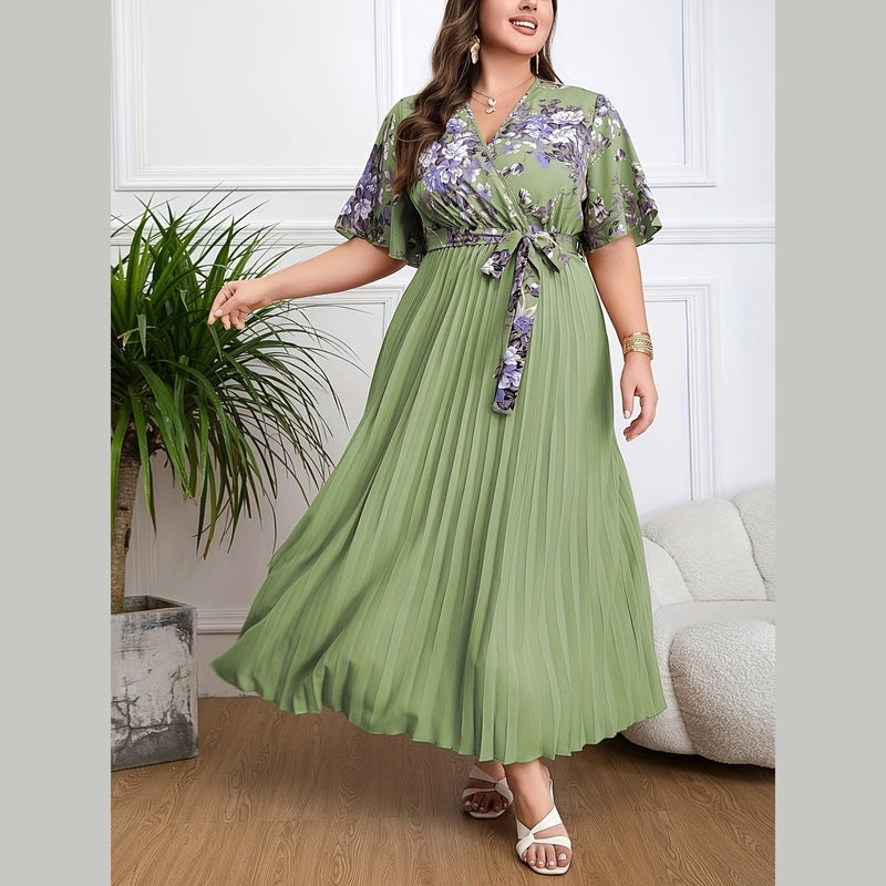 Bonjour MelbourneWomen's Plus Size DressesPlus Size Women's Belted Formal Dress - Fleur Collection 