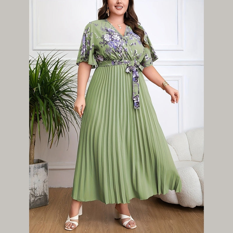 Bonjour MelbourneWomen's Plus Size DressesPlus Size Women's Belted Formal Dress - Fleur Collection 