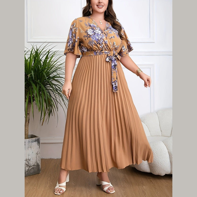 Bonjour MelbourneWomen's Plus Size DressesPlus Size Women's Belted Formal Dress - Fleur Collection 