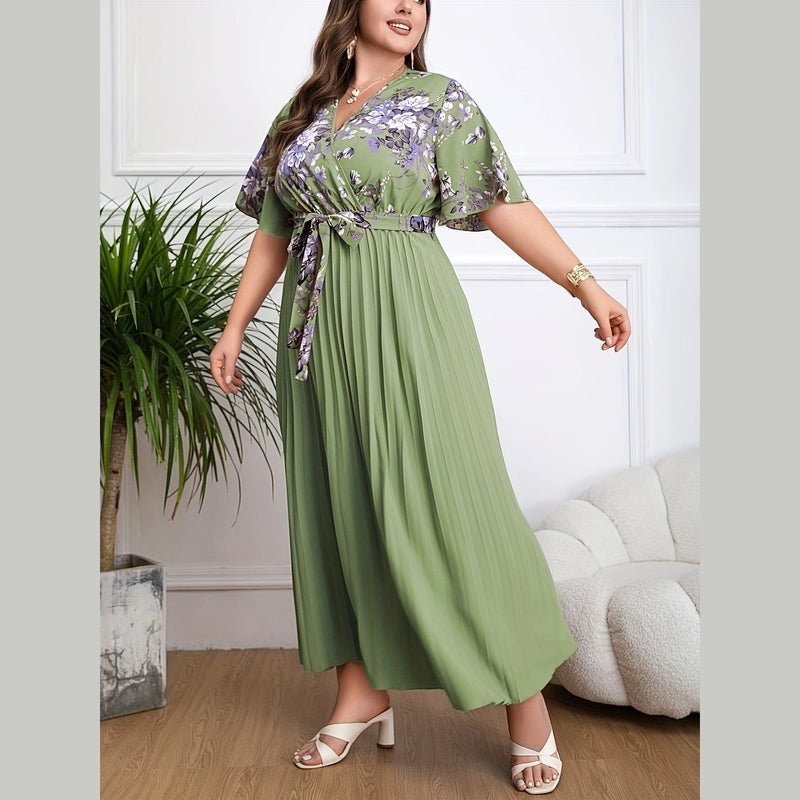 Bonjour MelbourneWomen's Plus Size DressesPlus Size Women's Belted Formal Dress - Fleur Collection 