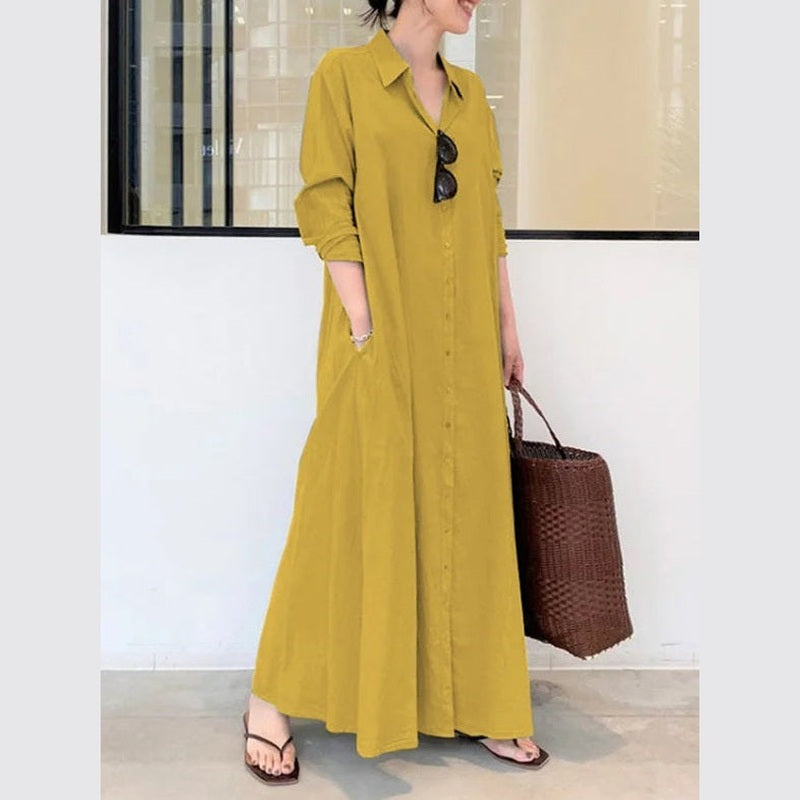 Bonjour MelbourneWomen’s DressesStylish Women's Black Button-Down Maxi Dress for Summer 