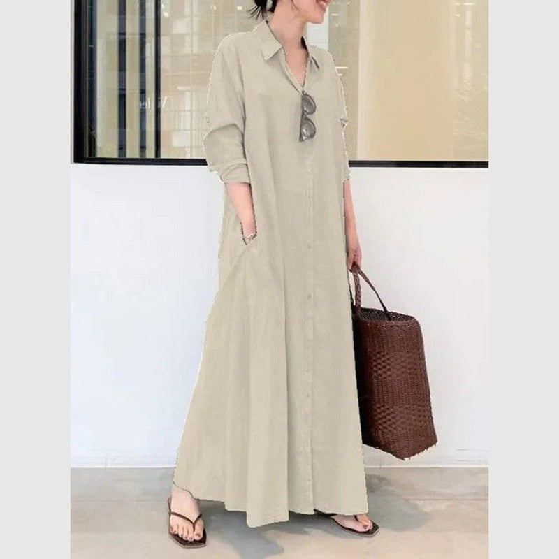 Bonjour MelbourneWomen’s DressesStylish Women's Black Button-Down Maxi Dress for Summer 