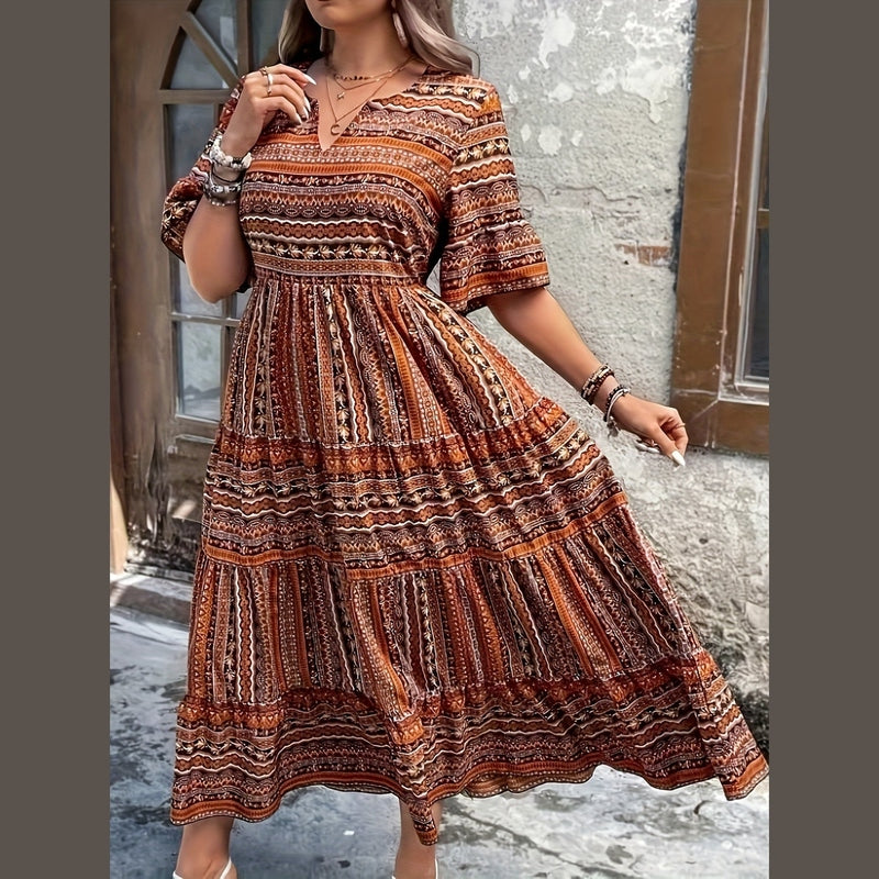 Bonjour MelbourneWomen's Plus Size DressesVibrant Plus Size Multicolor Summer Dress for Women 